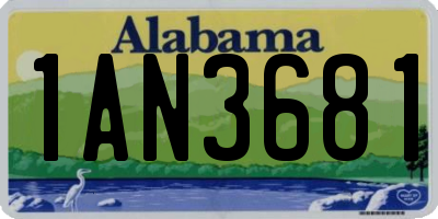 AL license plate 1AN3681