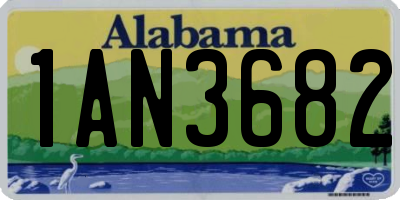 AL license plate 1AN3682