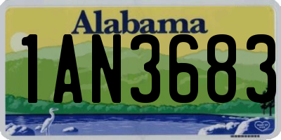 AL license plate 1AN3683