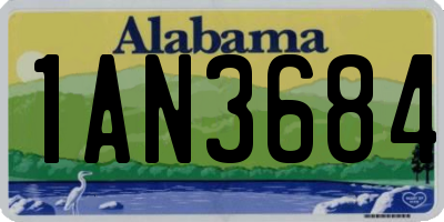 AL license plate 1AN3684