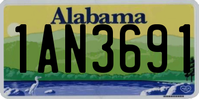 AL license plate 1AN3691