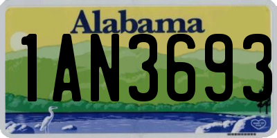 AL license plate 1AN3693