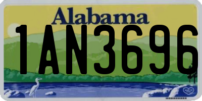 AL license plate 1AN3696
