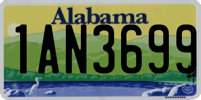 AL license plate 1AN3699