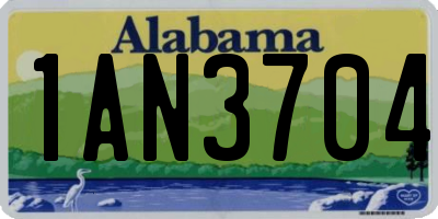 AL license plate 1AN3704
