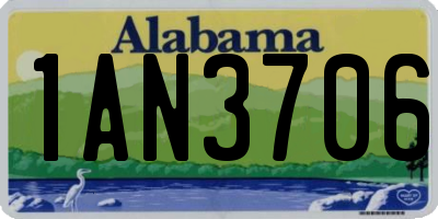 AL license plate 1AN3706