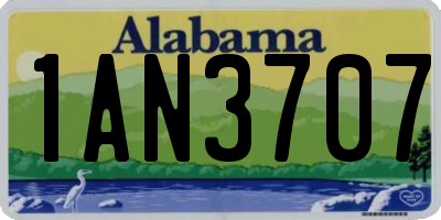 AL license plate 1AN3707