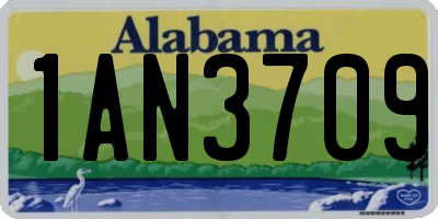 AL license plate 1AN3709