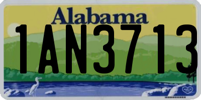 AL license plate 1AN3713