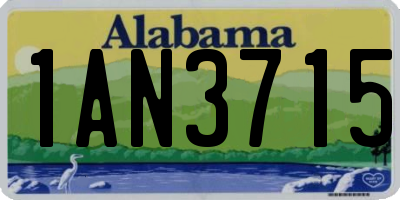 AL license plate 1AN3715