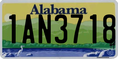 AL license plate 1AN3718