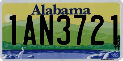 AL license plate 1AN3721