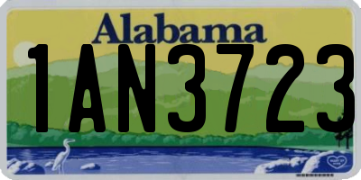 AL license plate 1AN3723