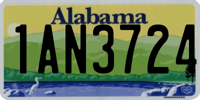 AL license plate 1AN3724