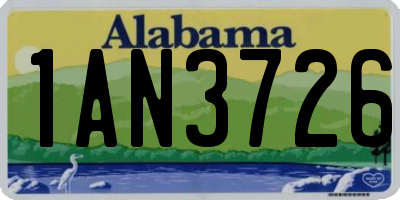 AL license plate 1AN3726