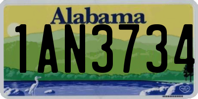 AL license plate 1AN3734