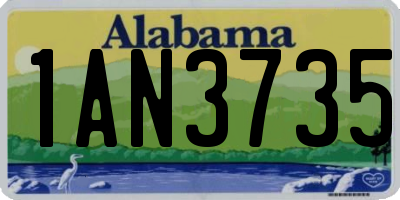 AL license plate 1AN3735
