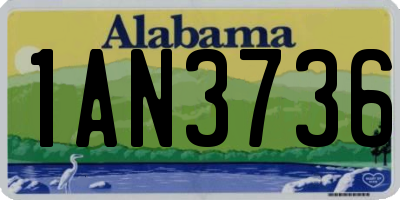AL license plate 1AN3736