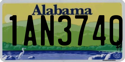AL license plate 1AN3740