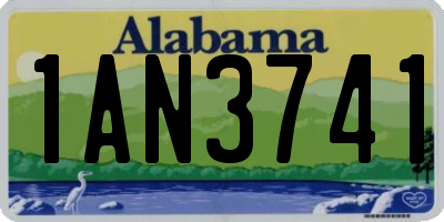 AL license plate 1AN3741