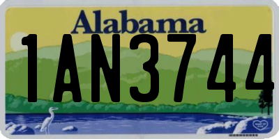 AL license plate 1AN3744
