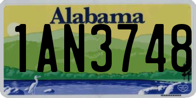 AL license plate 1AN3748