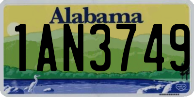 AL license plate 1AN3749