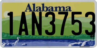 AL license plate 1AN3753