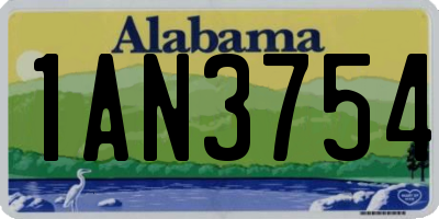 AL license plate 1AN3754