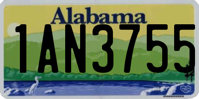 AL license plate 1AN3755