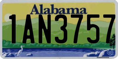 AL license plate 1AN3757