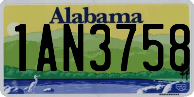 AL license plate 1AN3758