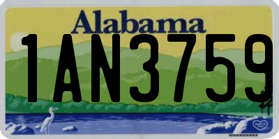 AL license plate 1AN3759