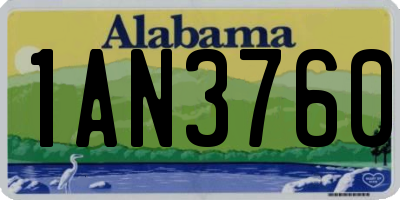 AL license plate 1AN3760