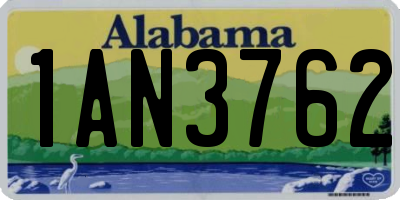 AL license plate 1AN3762