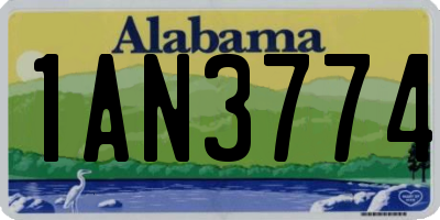 AL license plate 1AN3774
