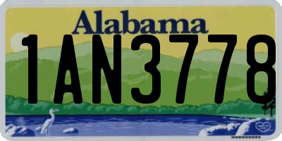 AL license plate 1AN3778