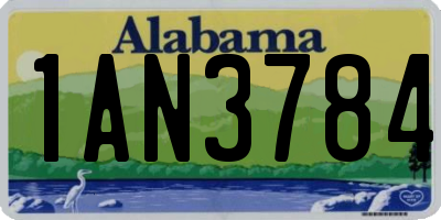 AL license plate 1AN3784