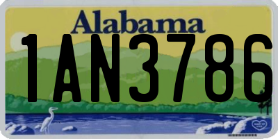 AL license plate 1AN3786