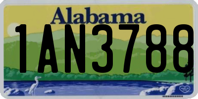 AL license plate 1AN3788
