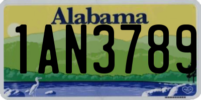 AL license plate 1AN3789