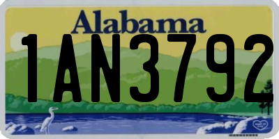 AL license plate 1AN3792