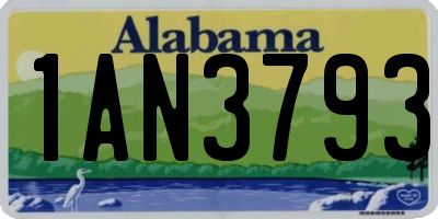 AL license plate 1AN3793
