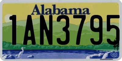 AL license plate 1AN3795