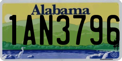 AL license plate 1AN3796