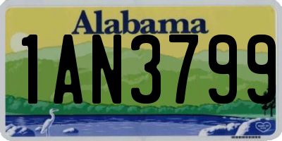 AL license plate 1AN3799