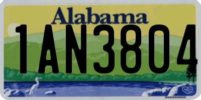 AL license plate 1AN3804