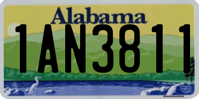 AL license plate 1AN3811