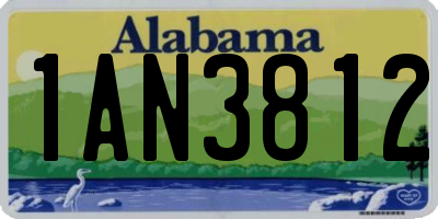 AL license plate 1AN3812