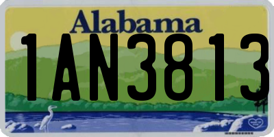 AL license plate 1AN3813